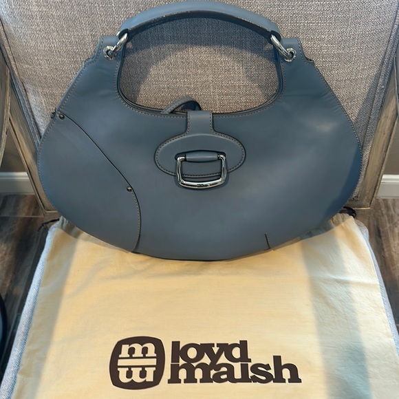 LOYD MAISH — versatile handbag. Made in Italy. Light blue - Picture 6 of 16